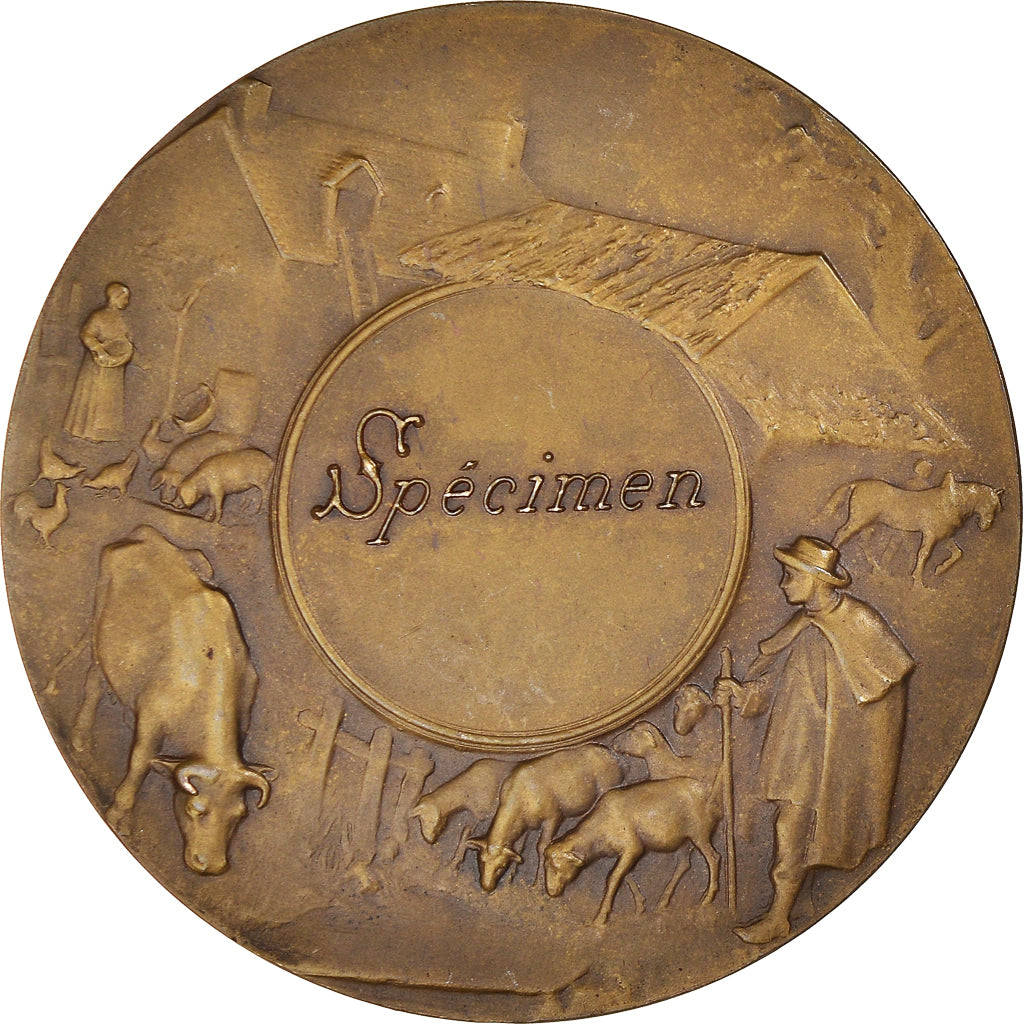 França, medalha, Agriculture, Spécimen, Grandhomme, MS(63), Bronze