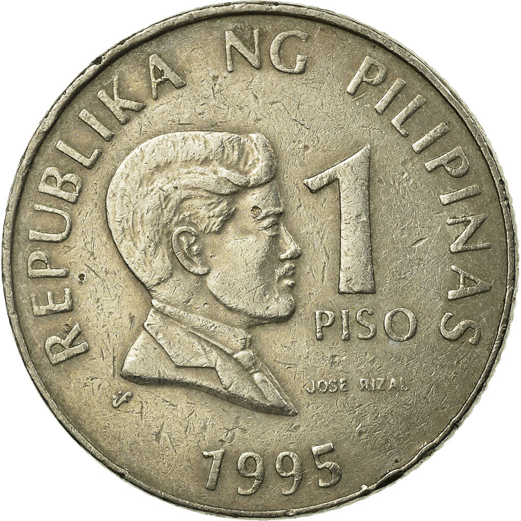 Moneta, Filipiny, Piso, 1995, EF(40-45), Miedź-Nikiel, KM:269