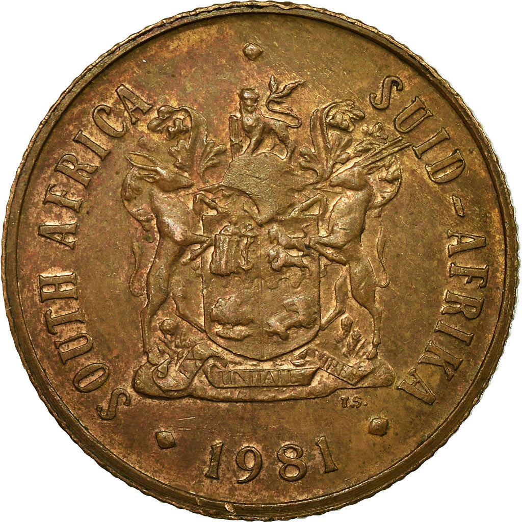 Moneta, Sudafrica, 2 Cents, 1981, BB, Bronzo, KM:83