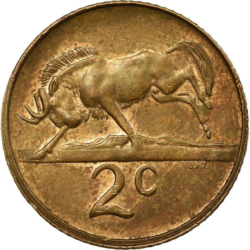 Moneta, Sudafrica, 2 Cents, 1981, BB, Bronzo, KM:83