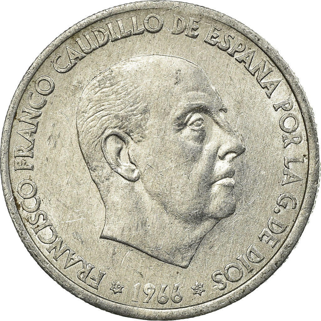 Coin, Spain, Francisco Franco, caudillo, 50 Centimos, 1968, EF(40-45), Aluminum