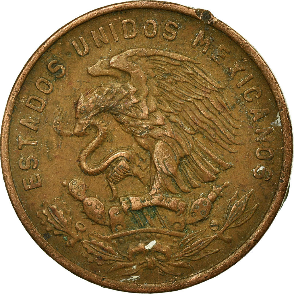 Moneta, Mexico, 20 Centavos, 1970, Mexico City, VF(30-35), Bronze, KM:440