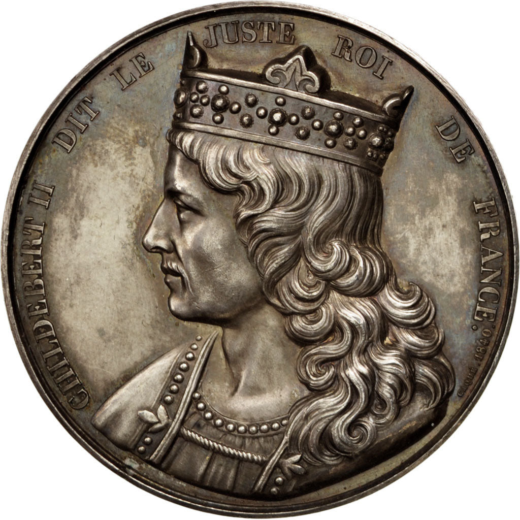 France, Medal, Childebert II, History, Caqué, MS(60-62), Copper