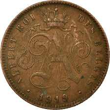 Moneda, Bélgica, Albert I, 2 Centimes, 1919, MBC, Cobre, KM:64