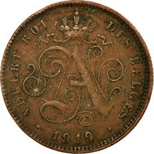 Coin, Belgium, Albert I, 2 Centimes, 1919, EF(40-45), Copper, KM:64