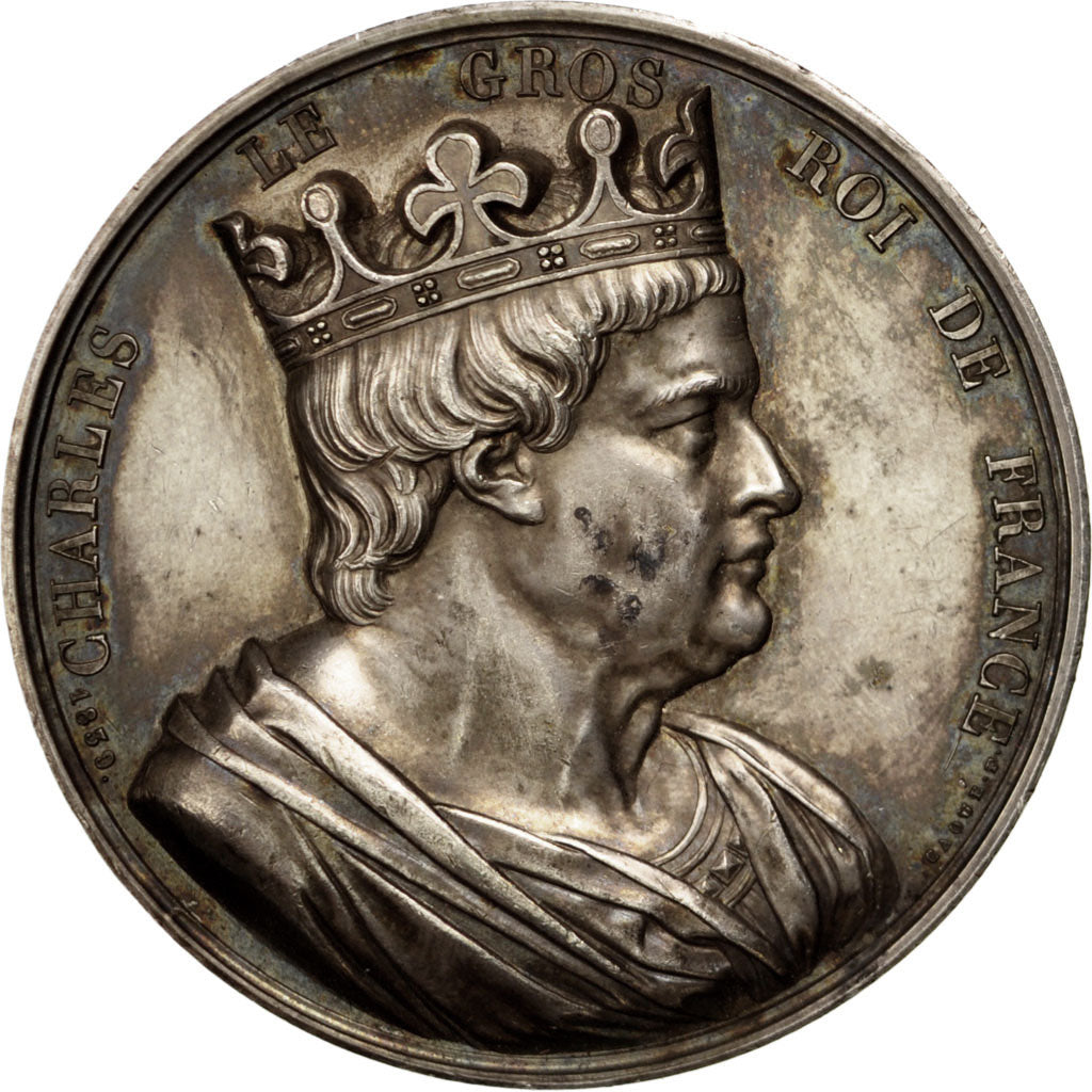 France, Medal, Charles le Gros, History, Caqué, SUP, Cuivre