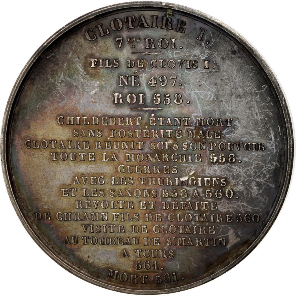 France, Medal, Clotaire I, History, Caqué, SUP+, Cuivre