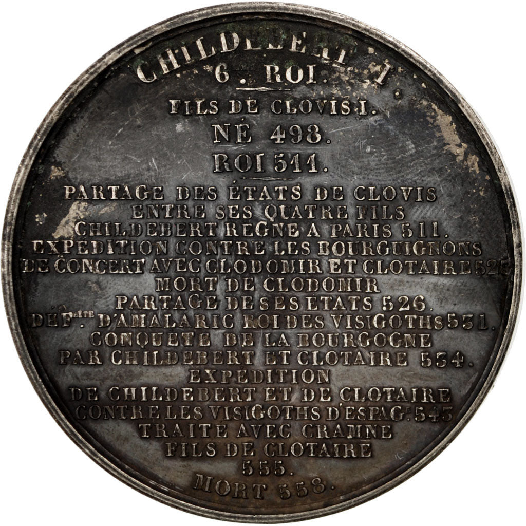 France, Medal, Childéric I, History, Caqué, AU(50-53), Copper