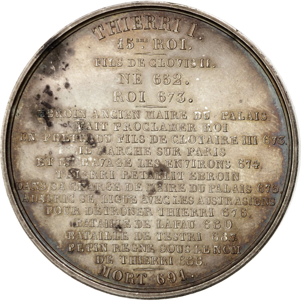 France, Medal, Thierri I, History, Caqué, AU(55-58), Copper