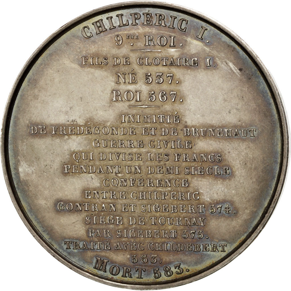 France, Medal, Chilpéric I, History, Caqué, MS(60-62), Copper