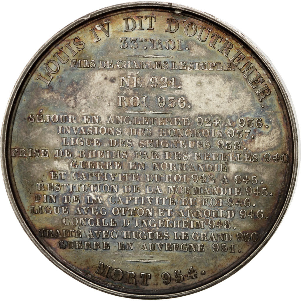 France, Medal, Louis IV, History, Caqué, MS(60-62), Copper
