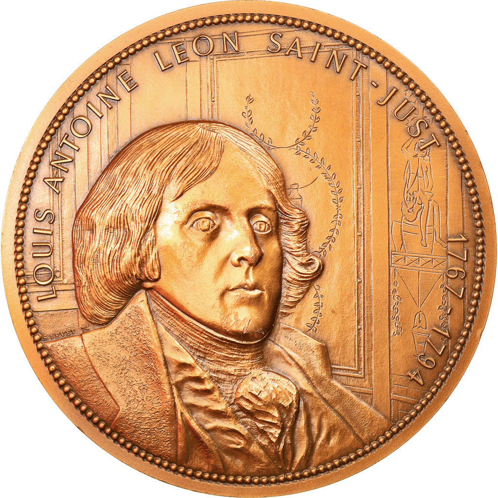 France, Médaille, Révolution, Louis Antoine Léon Saint-Just, History, 1988