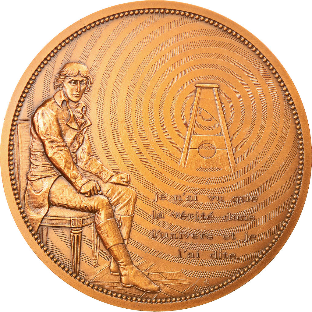 France, Médaille, Révolution, Louis Antoine Léon Saint-Just, History, 1988