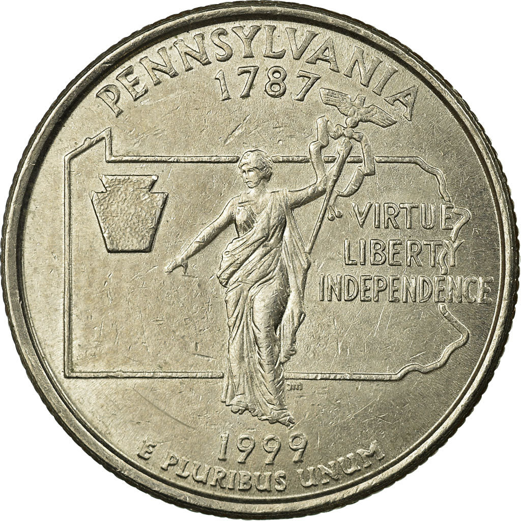 Coin, United States, Quarter, 1999, U.S. Mint, Philadelphia, EF(40-45)
