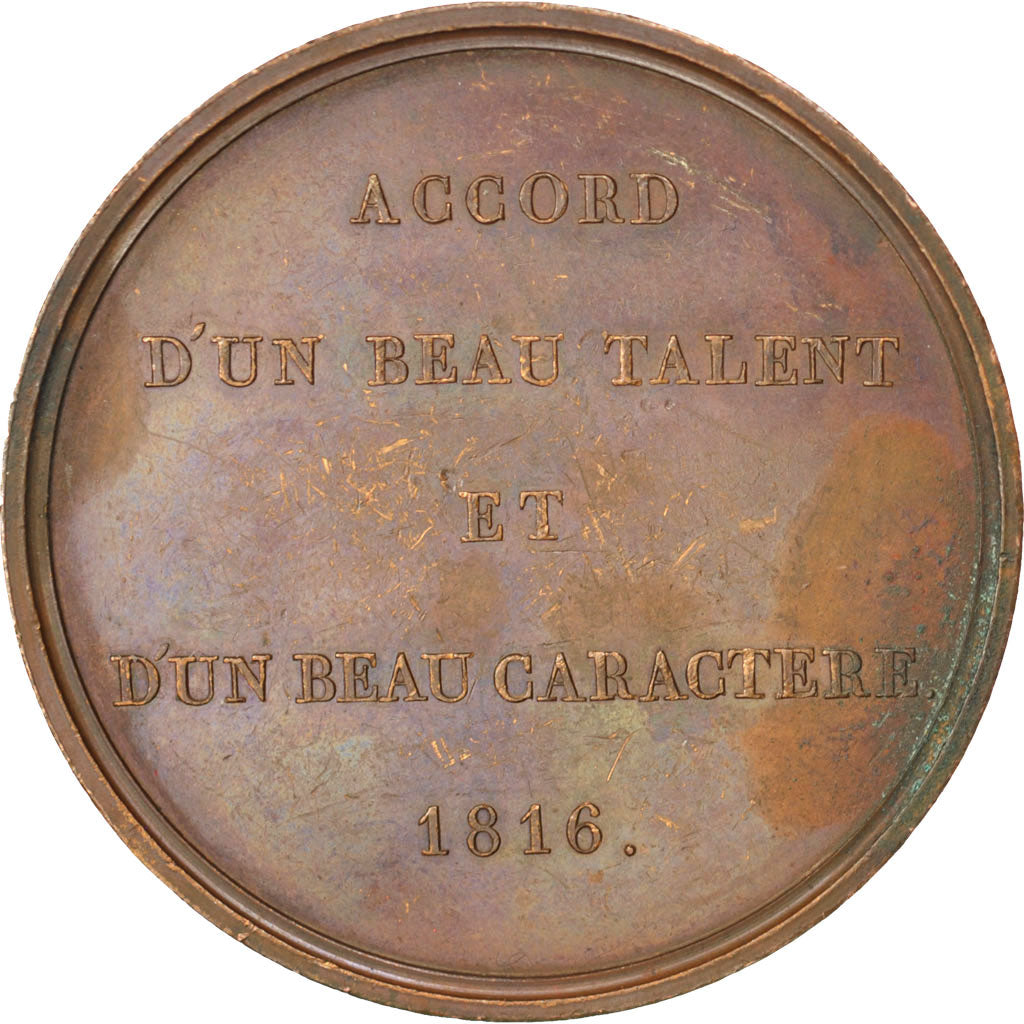 France, Medal, Louis XVIII, Arts & Culture, Gatteaux, AU(50-53), Copper