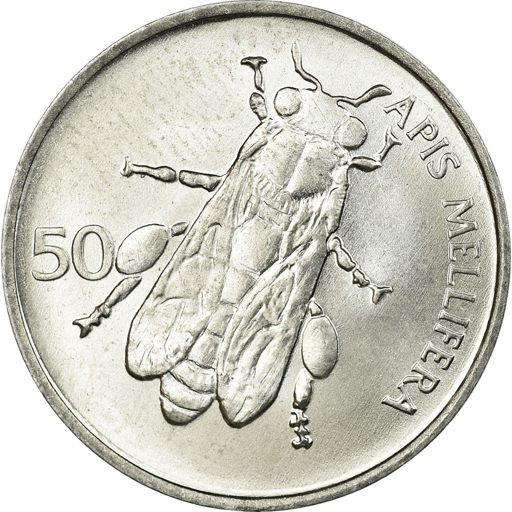 Münze, Slowenien, 50 Stotinov, 1992, VZ, Aluminium, KM:3