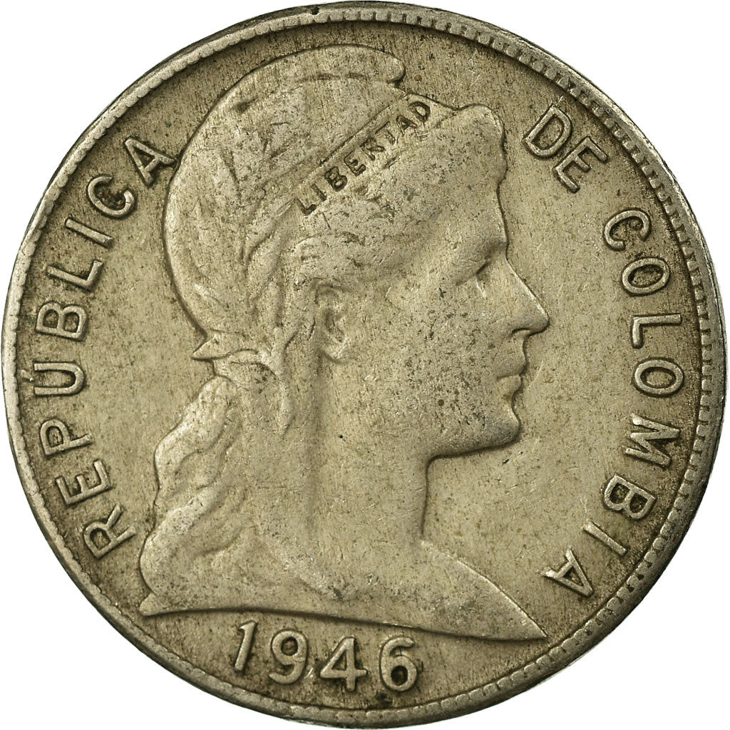 Moneda, Colombia, 5 Centavos, 1946, MBC, Cobre - níquel, KM:199