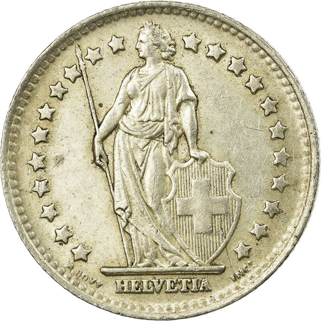 Coin, Switzerland, Franc, 1944, EF(40-45), Silver, KM:24