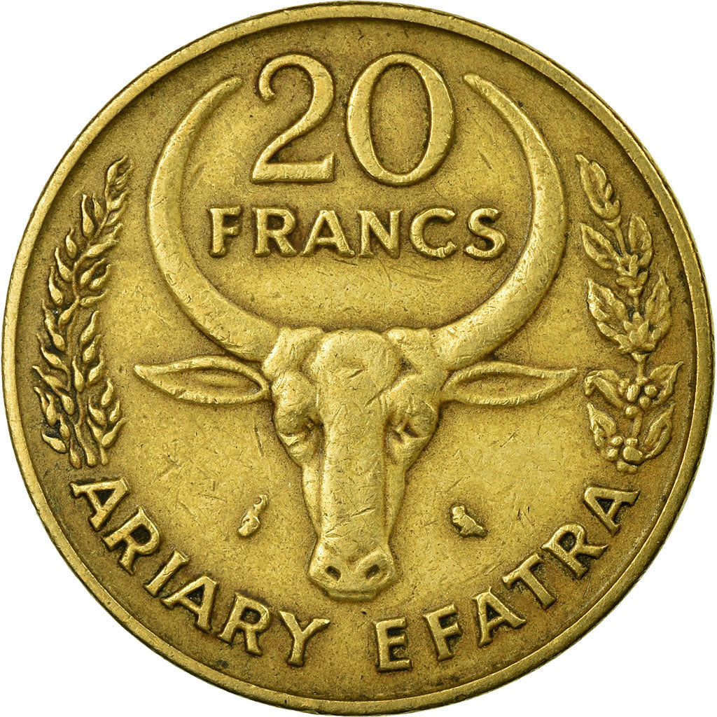 Monnaie, Madagascar, 20 Francs, 4 Ariary, 1971, Paris, TTB, Aluminum-Bronze