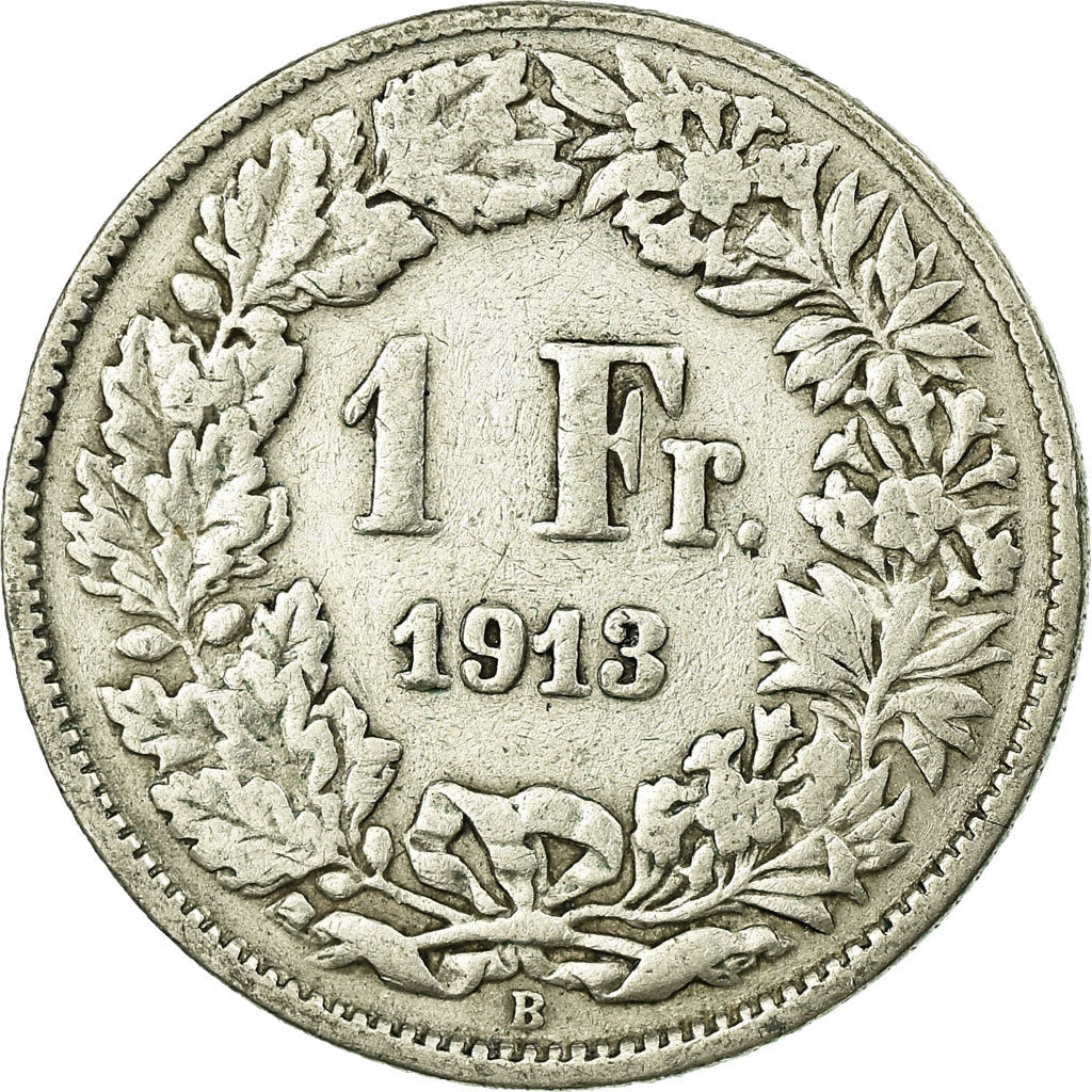 Coin, Switzerland, Franc, 1913, EF(40-45), Silver, KM:24