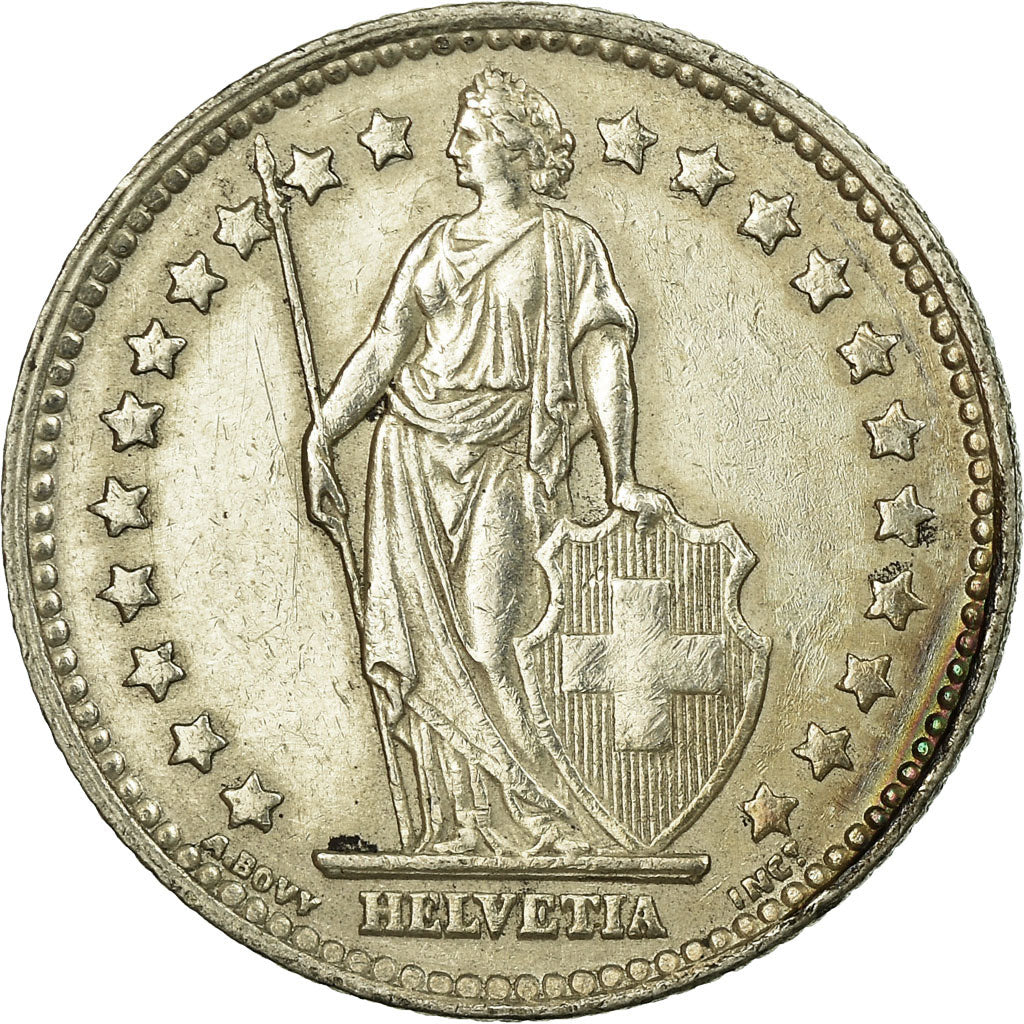 Coin, Switzerland, Franc, 1952, EF(40-45), Silver, KM:24