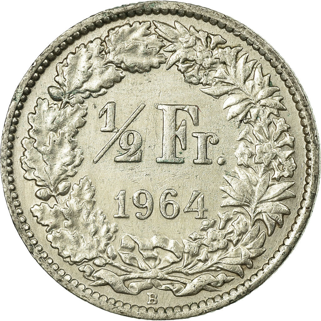 Münze, Schweiz, 1/2 Franc, 1964, Bern, SS, Silber, KM:23