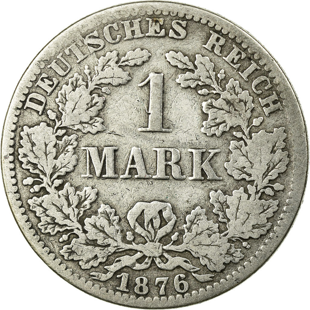 Moneta, GERMANIA - IMPERO, Wilhelm I, Mark, 1876, Berlin, MB, Argento, KM:7