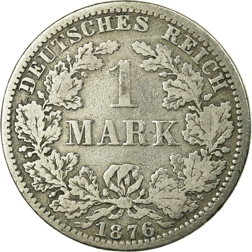 Coin, GERMANY - EMPIRE, Wilhelm I, Mark, 1876, Berlin, VF(20-25), Silver, KM:7