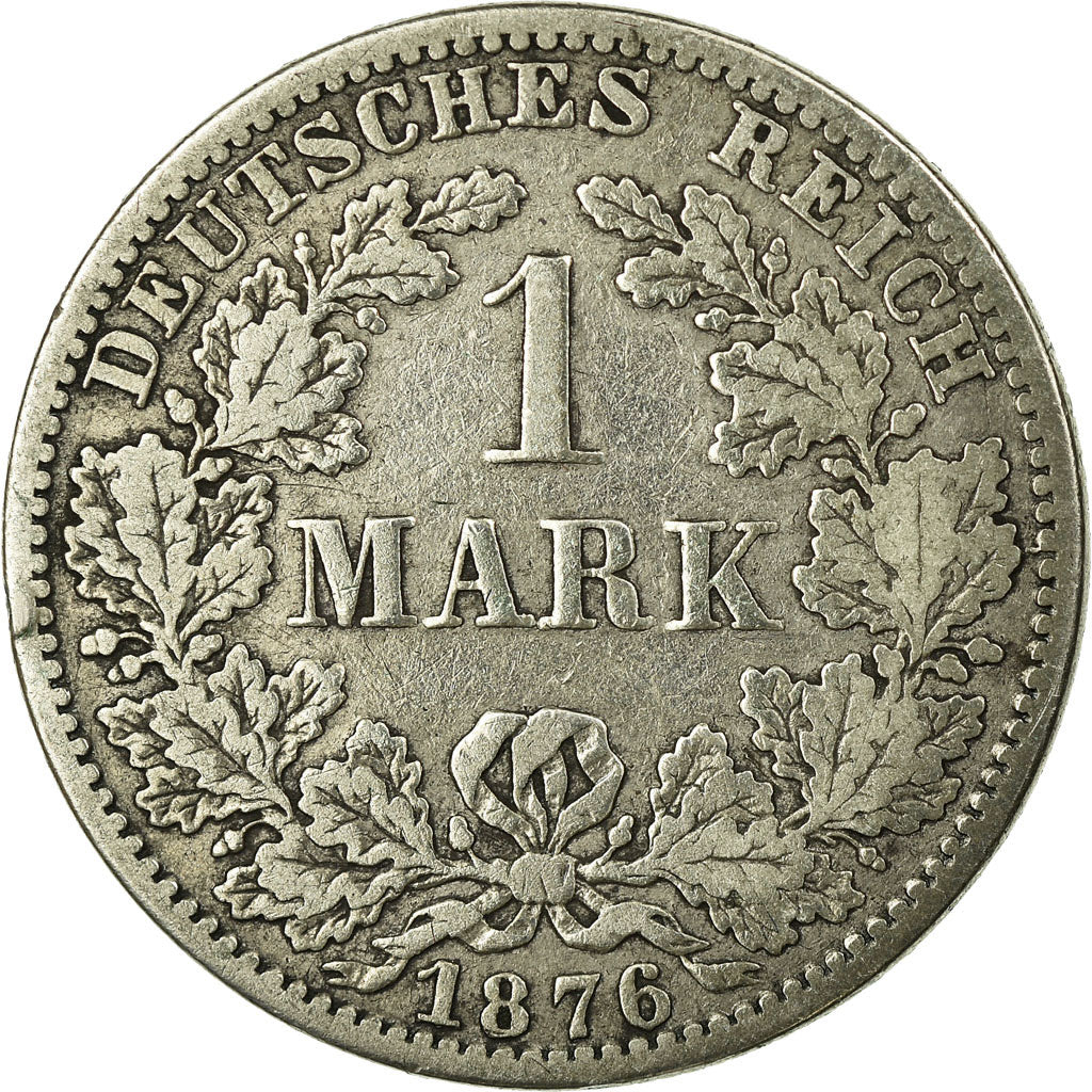 Coin, GERMANY - EMPIRE, Wilhelm I, Mark, 1876, Berlin, VF(20-25), Silver, KM:7