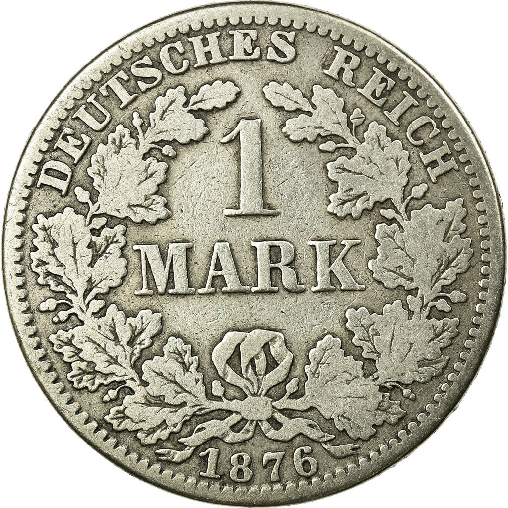 Coin, GERMANY - EMPIRE, Wilhelm I, Mark, 1876, Berlin, VF(20-25), Silver, KM:7