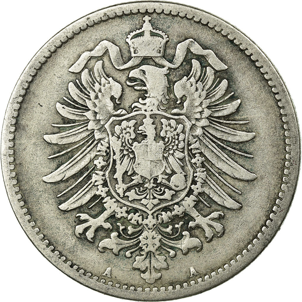 Coin, GERMANY - EMPIRE, Wilhelm I, Mark, 1875, Berlin, VF(20-25), Silver, KM:7
