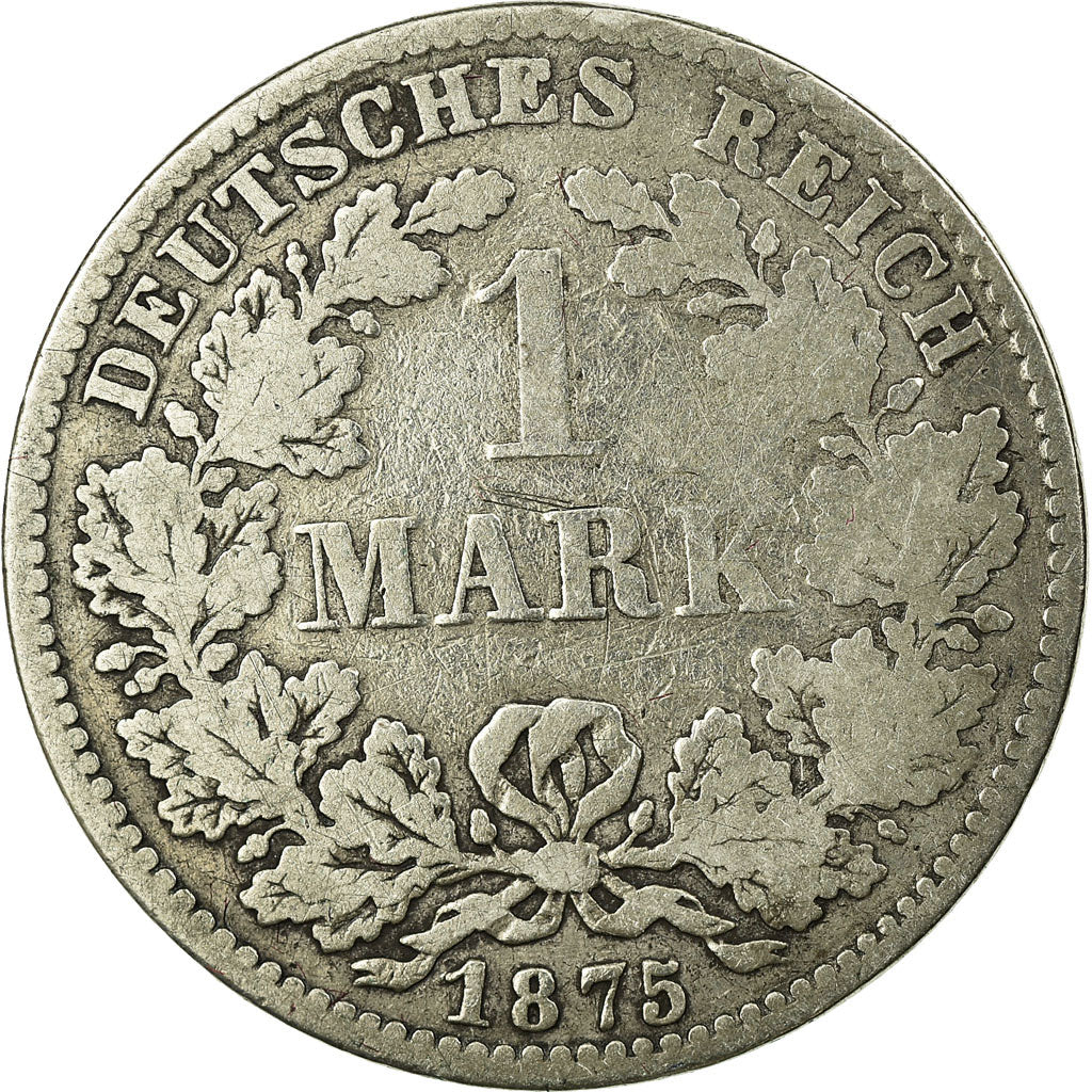 Coin, GERMANY - EMPIRE, Wilhelm I, Mark, 1875, Darmstadt, VF(20-25), Silver
