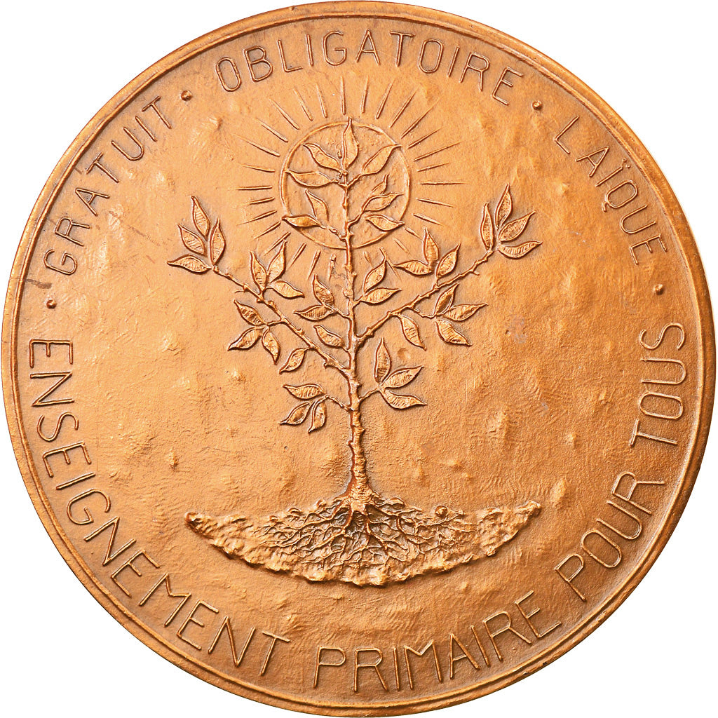 Francia, medalla, Jules Ferry, Enseignement Primaire pour Tous, Arts & Culture