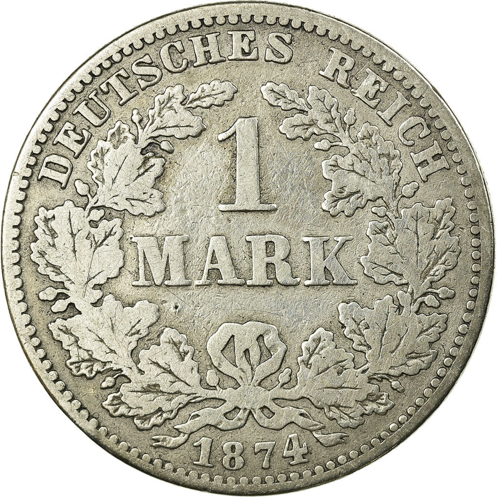 Munten, DUITSLAND - KEIZERRIJK, Wilhelm I, Mark, 1874, Karlsruhe, FR, Zilver