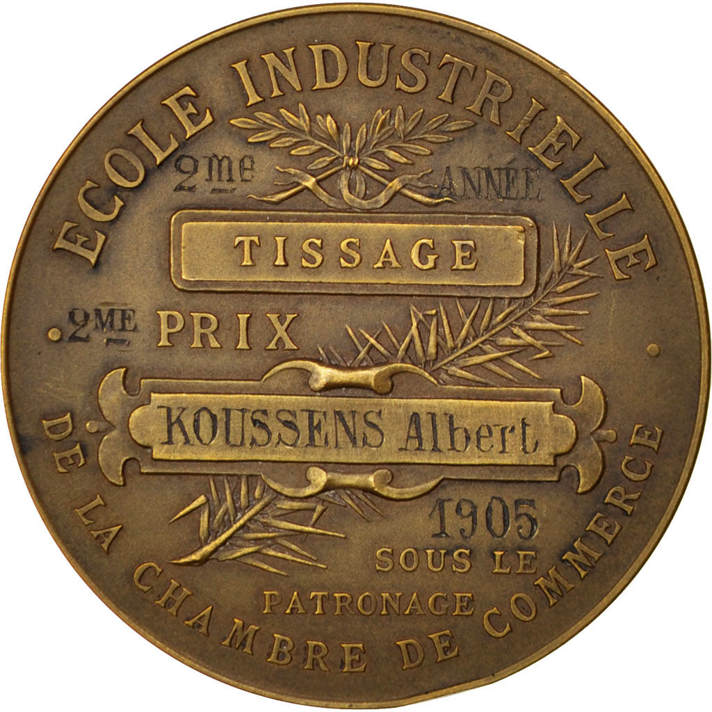 Francja, Medal, Trzecia Republika Francuska, Biznes i przemysł, AU(55-58)