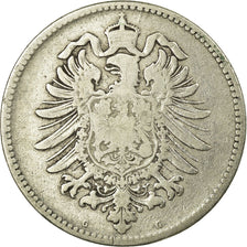 Coin, GERMANY - EMPIRE, Wilhelm I, Mark, 1876, Karlsruhe, VF(20-25), Silver