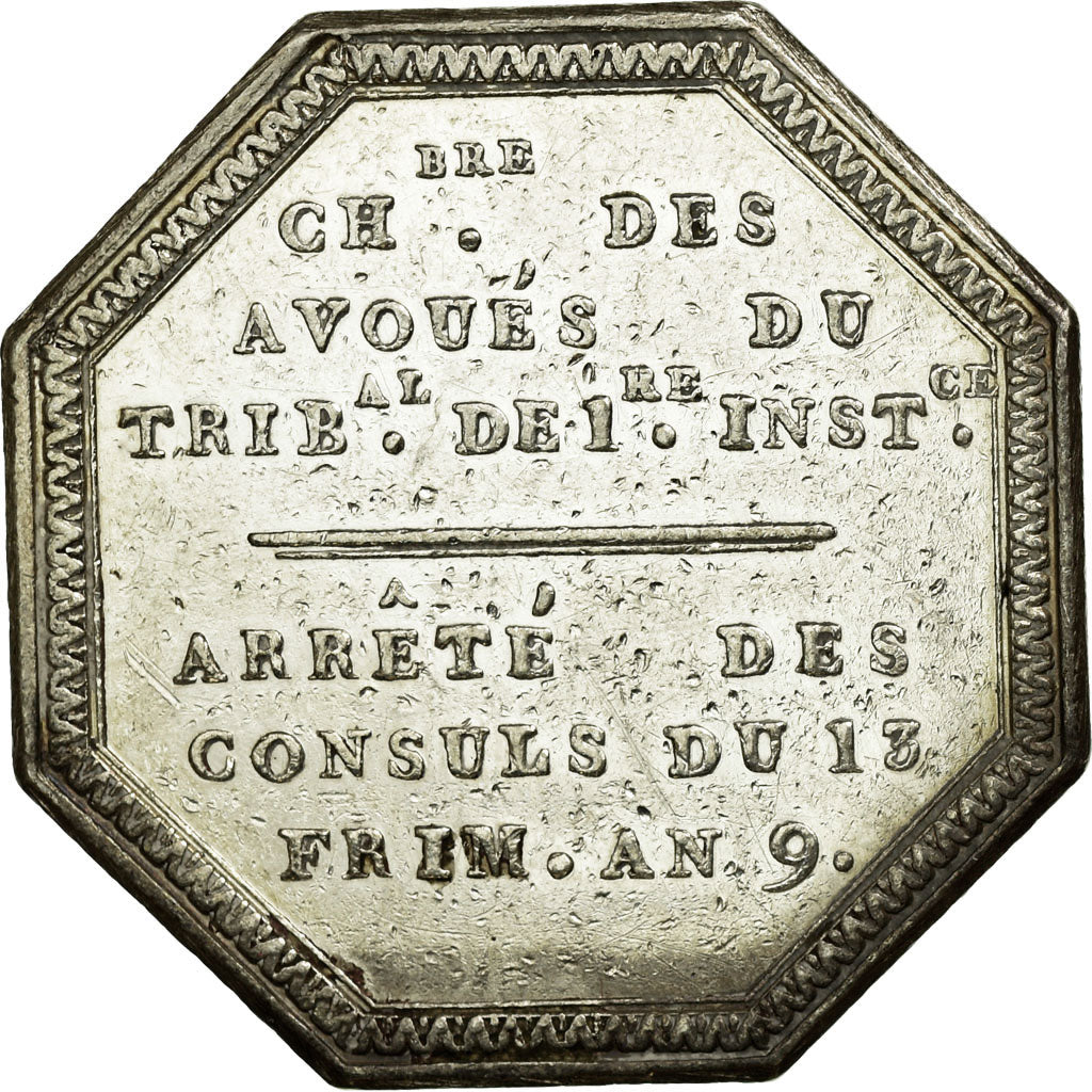 France, Token, Justice, Politics, Society, War, 1801, EF(40-45), Silver