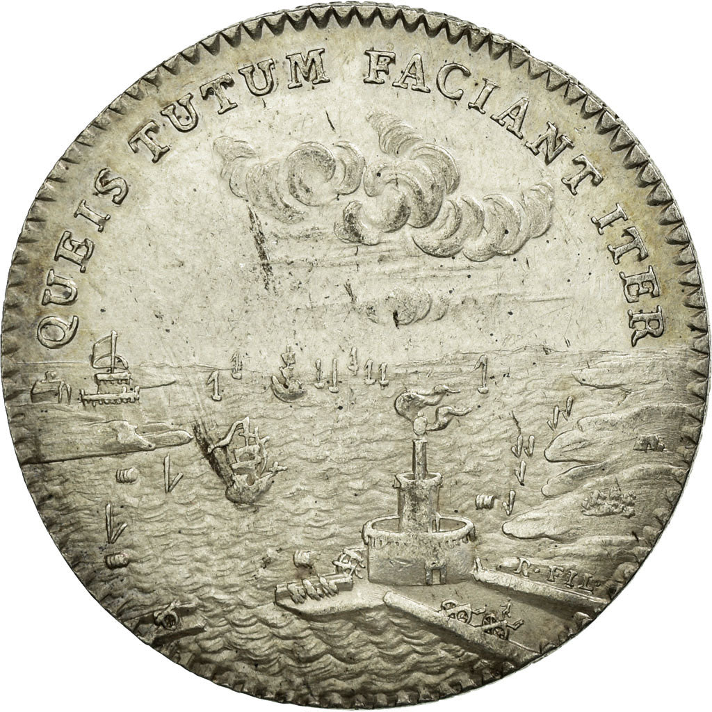 France, Token, Chambre du commerce de Picardie, 1761, Silver, AU(50-53)