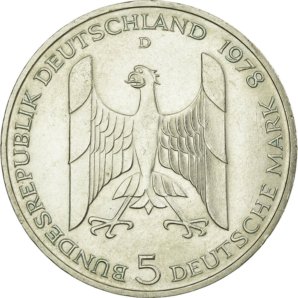 Coin, GERMANY - FEDERAL REPUBLIC, 5 Mark, 1978, Munich, Germany, EF(40-45)