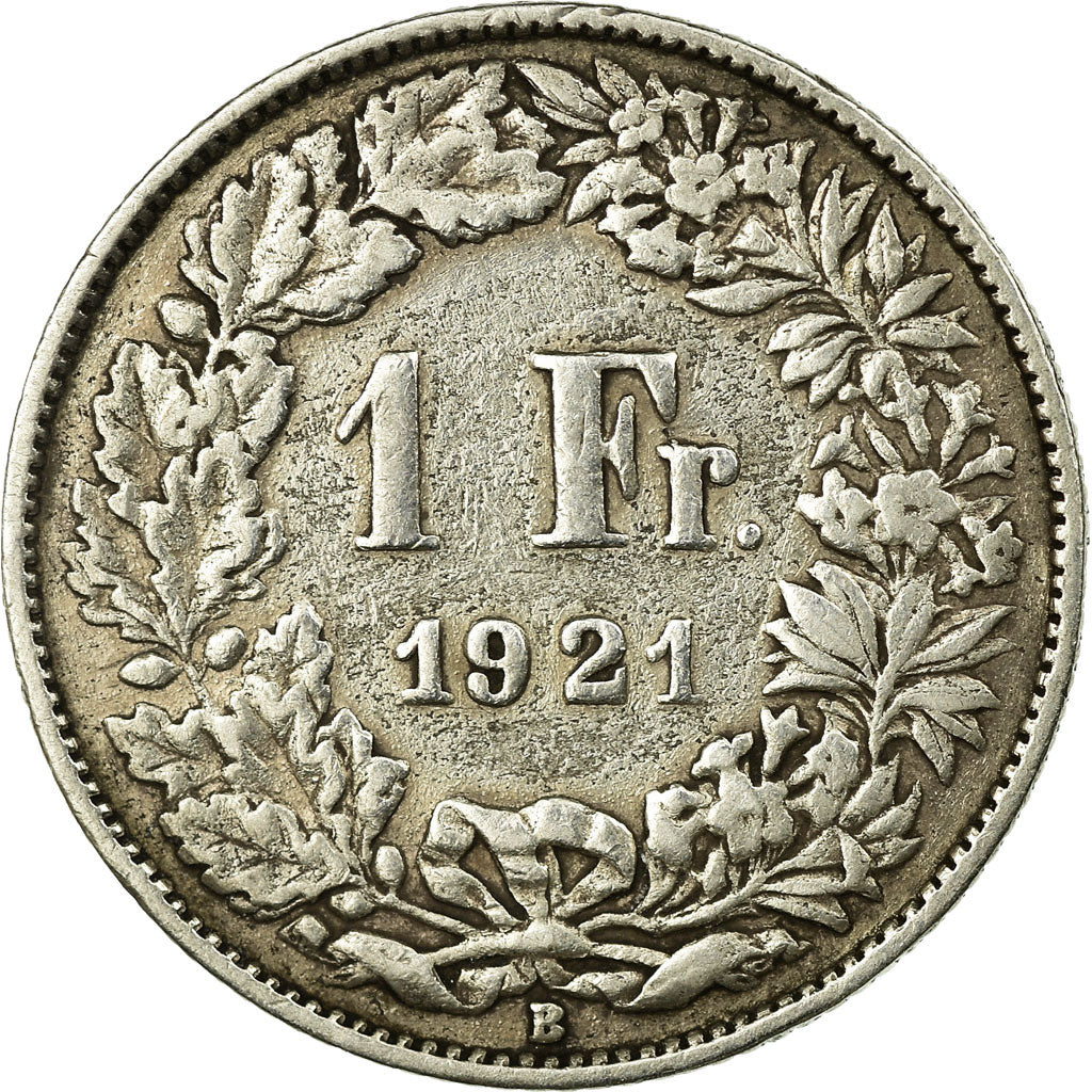 Monnaie, Suisse, Franc, 1921, TTB, Argent, KM:24