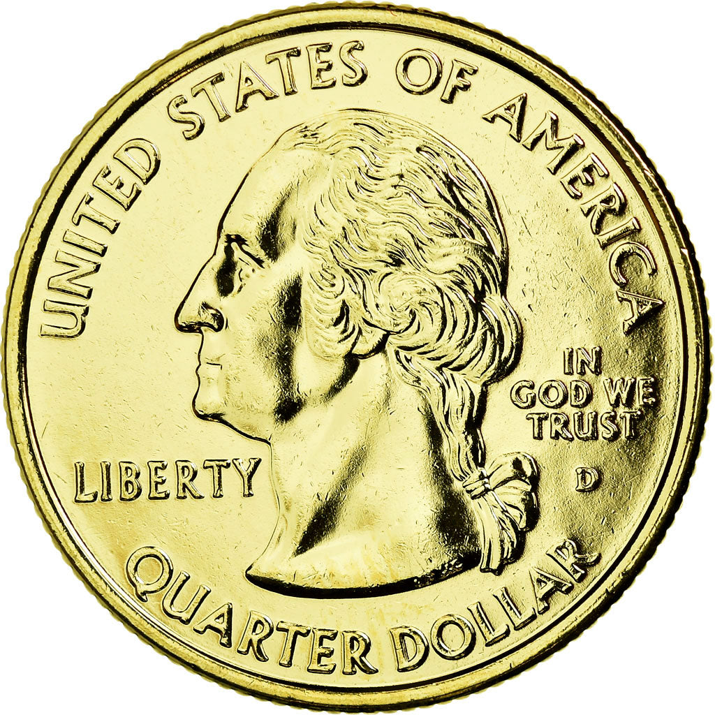Coin, United States, South Carolina, Quarter, 2000, U.S. Mint, AU(55-58), Gold