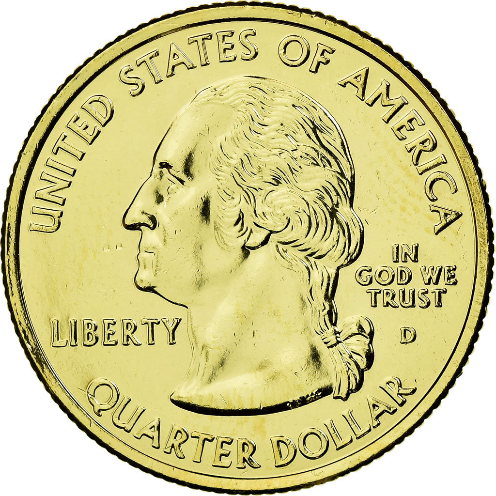 Moneda, Estados Unidos, Minnesota, Quarter, 2005, U.S. Mint, EBC, Gold plated
