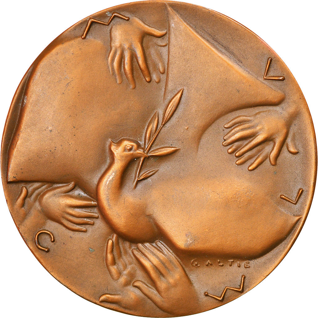 Schweiz, Medaille, Genève, Colombe, Paix, Galtié, VZ+, Bronze
