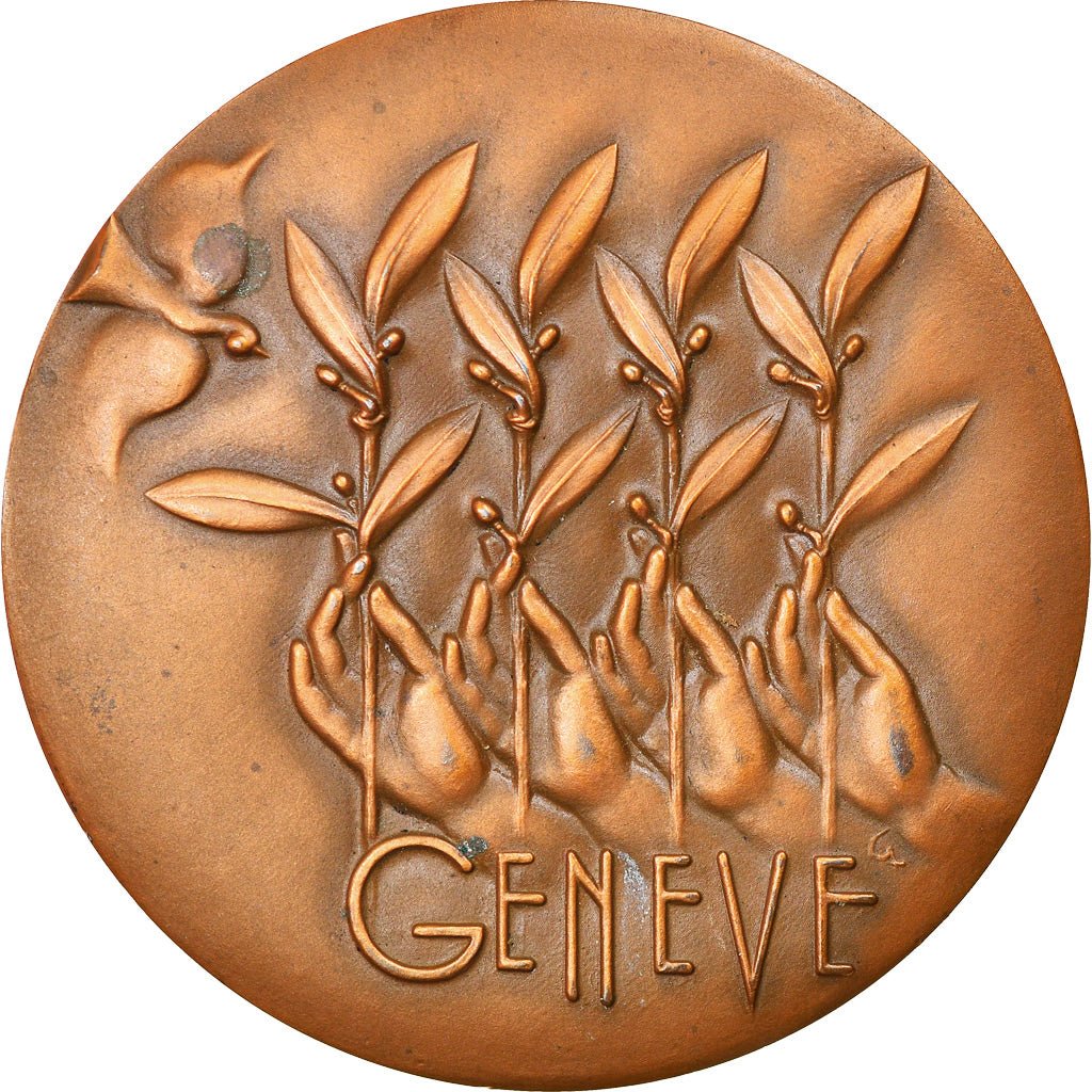 Schweiz, Medaille, Genève, Colombe, Paix, Galtié, VZ+, Bronze
