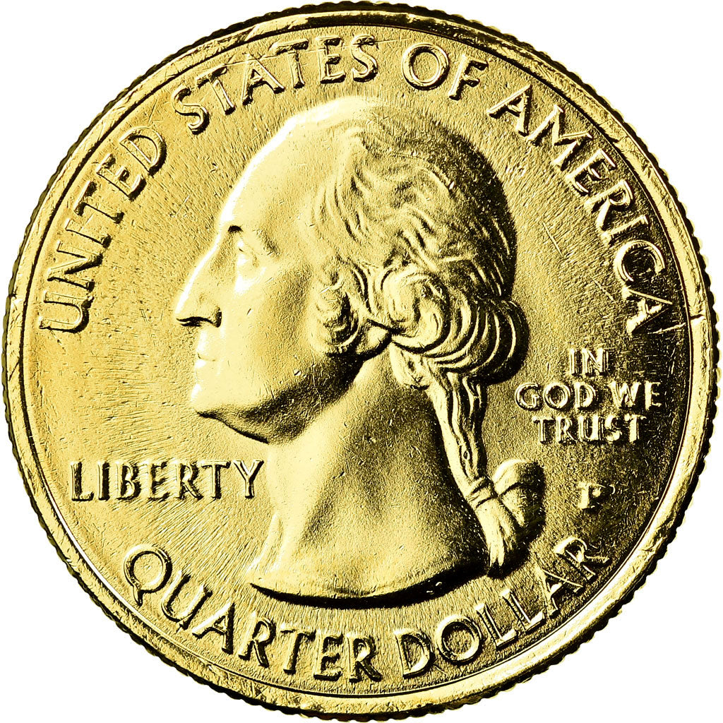 Moneta, Stati Uniti, Kisatchie, Quarter, 2015, U.S. Mint, SPL-, Gold plated