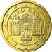 Austria, 20 Euro Cent, 2007, MS(63), Brass, KM:3086