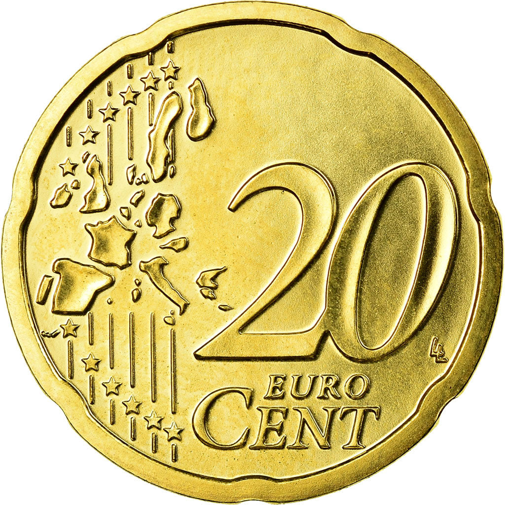 Austria, 20 Euro Cent, 2007, MS(63), Brass, KM:3086