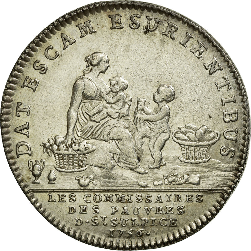 France, Token, Religion, 1756, AU(50-53), Silver