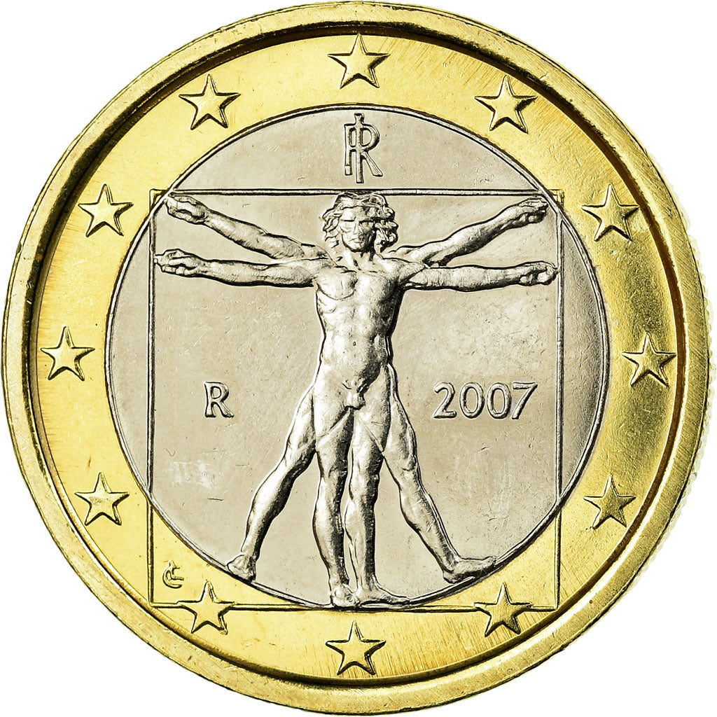 Włochy, Euro, 2007, Rome, MS(63), Bimetaliczny, KM:216