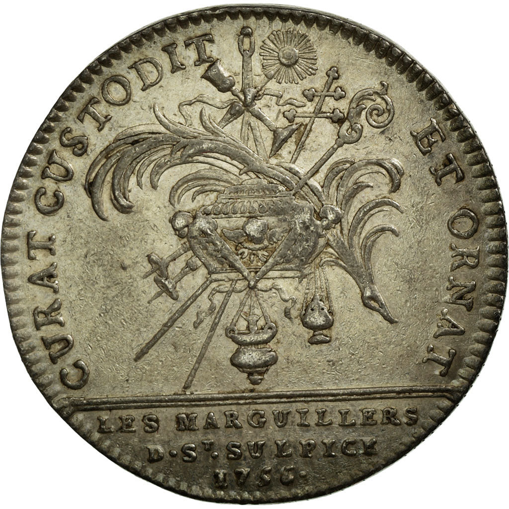 France, Token, Royal, 1756, EF(40-45), Silver, Feuardent:4337
